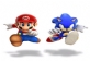 Sonic and Mario are fighting