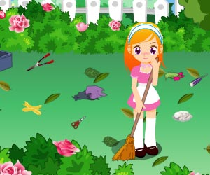Cinderella Garden Cleaning oyunu oyna