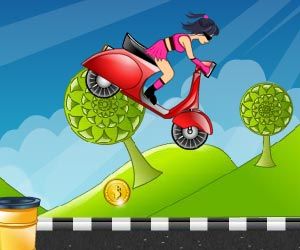 Young biker girl oyunu oyna